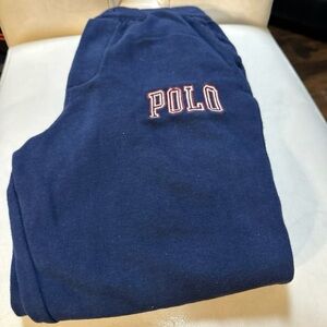 Kids navy blue Polo Ralph Lauren sweat pants, size 7